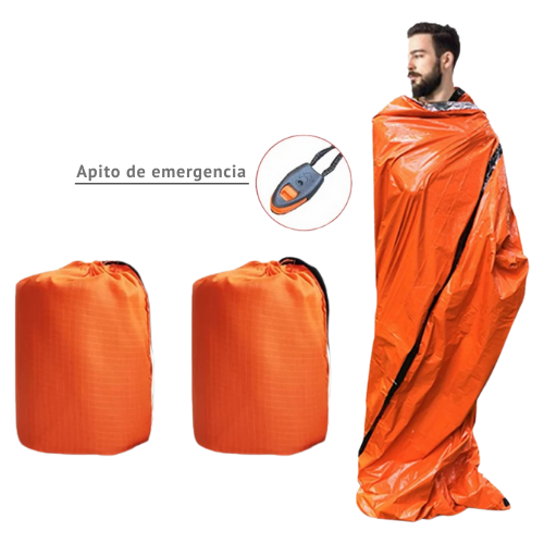 Manta Termica de Supervivencia  Silfe™ + Apito de Emergencia