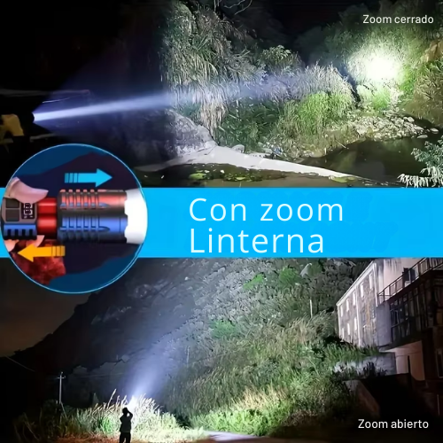 Linterna Láser LED Recargable Zoom 500M - ProMax™